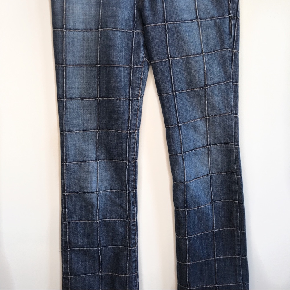 RARE 7 For All Mankind Quilted Patchwork Jeans - Picture 6 of 8